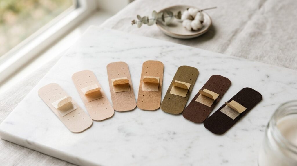 Close-up beauty shot of different varieties of mouth tape st